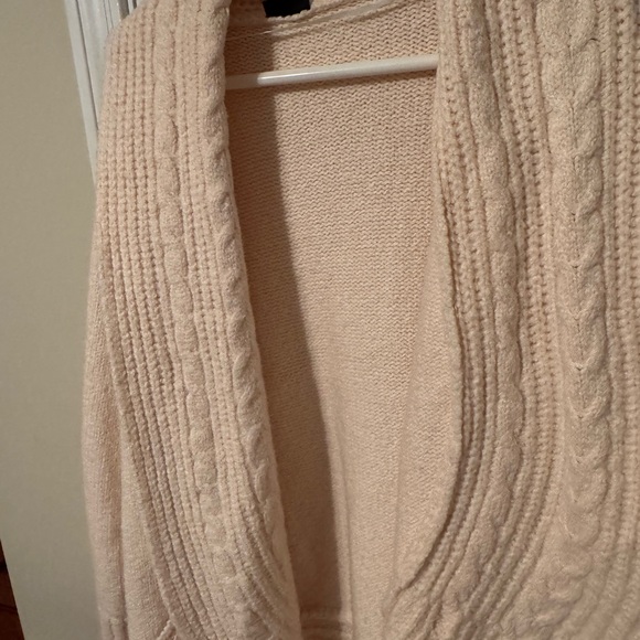 Torrid Cream Heavyweight Cable Knit Open-Front Cardigan (Very Warm! - Picture 3 of 5